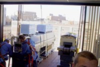Moving Furnace through removed window on 2nd story